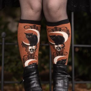 Black Cat Moon Knee High